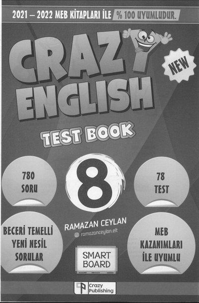 CRAZYI ENGLISH TEST BOOK Fotokopi GO - Tüm Sınavlarda Daha İleriye
