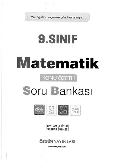 MATEMATİK KONU ÖZETLİ SORU BANKASI Fotokopi GO - Tüm Sınavlarda Daha İleriye