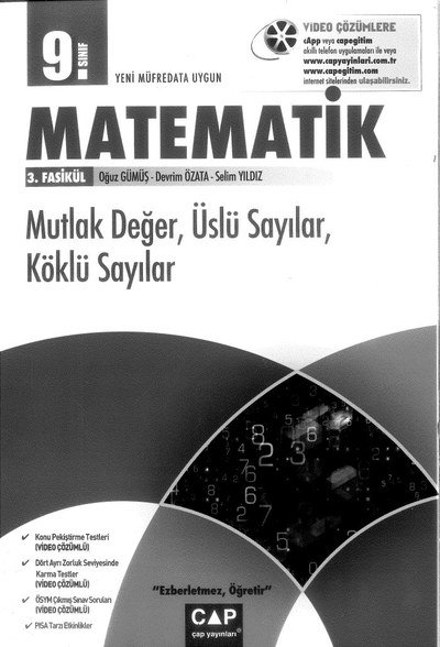 MATEMATİK 3. FASİKÜL MUTLAK DEĞER ÜSLÜ SAYILAR KÖKLÜ SAYILAR Fotokopi GO - Tüm Sınavlarda Daha İleriye