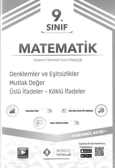 MATEMATİK SORU KİTAPÇIĞI DENKLEMLER VE EŞİTSİZLİKLER MUTLAK DEĞER ÜSLÜ İFADELER KÖKLÜ İFADELER Fotokopi GO - Tüm Sınavlarda Daha İleriye