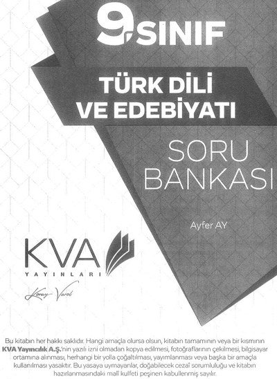 TÜRK DİLİ VE EDEBİYATI SORU BANKASI Fotokopi GO - Tüm Sınavlarda Daha İleriye