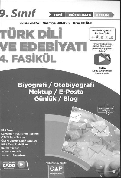TÜRK DİLİ VE EDEBİYATI 4. FASİKÜL BİYOGRAFİ MEKTUP GÜNLÜK Fotokopi GO - Tüm Sınavlarda Daha İleriye