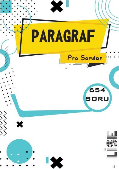 PARAGRAF SORU BANKASI 654 SORU Fotokopi GO - Tüm Sınavlarda Daha İleriye