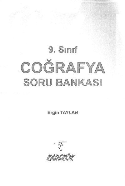 COĞRAFYA SORU BANKASI Fotokopi GO - Tüm Sınavlarda Daha İleriye