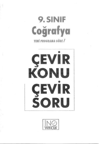 COĞRAFYA ÇEVİR KONU ÇEVİR SORU Fotokopi GO - Tüm Sınavlarda Daha İleriye