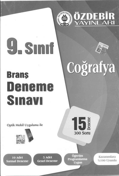 BRANŞ DENEME SINAVI COĞRAFYA 15 DENEME 300 SORU Fotokopi GO - Tüm Sınavlarda Daha İleriye