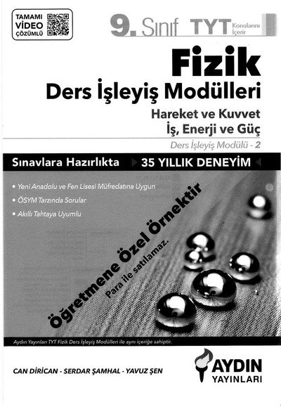 FİZİK DERS İŞLEYİŞ MODÜLLERİ HAREKET VE KUVVET İŞ ENERJİ VE GÜÇ Fotokopi GO - Tüm Sınavlarda Daha İleriye