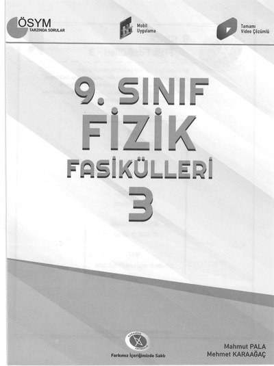 FİZİK FASİKÜLLERİ 3 ÖSYM TARZINDA SORULAR Fotokopi GO - Tüm Sınavlarda Daha İleriye