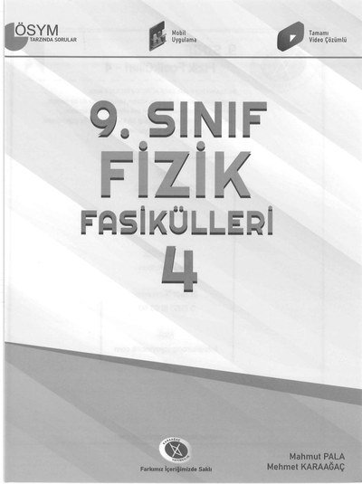 FİZİK FASİKÜLLERİ 4 ÖSYM TARZINDA SORULAR Fotokopi GO - Tüm Sınavlarda Daha İleriye