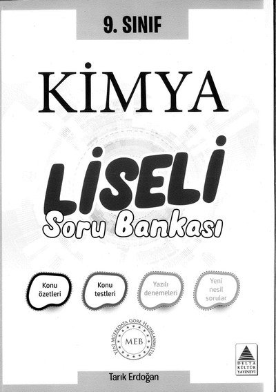 KİMYA LİSELİ SOR UABNKASI KONU ÖZETLERİ Fotokopi GO - Tüm Sınavlarda Daha İleriye