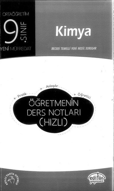 KİMYA BECERİ TEMELLİ YENİ NESİL SORULAR ÖĞRETMENİN DERS NOTLARI (HIZLI) Fotokopi GO - Tüm Sınavlarda Daha İleriye