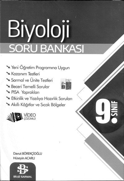 BİYOLOJİ SORU BANKASI VİDEO ÇÖZÜMLÜ Fotokopi GO - Tüm Sınavlarda Daha İleriye