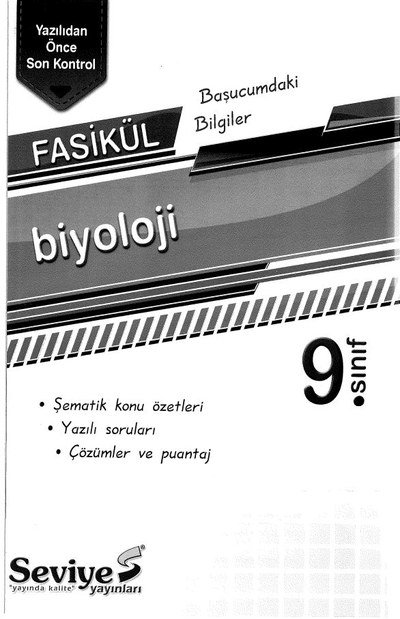FASİKÜL BAŞUCUMDAKİ BİLGİLER BİYOLOJİ ŞEMATİK KONU ÖZETLERİ Fotokopi GO - Tüm Sınavlarda Daha İleriye