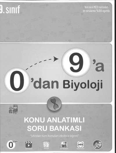 0'DAN 9'A BİYOLOJİ KONU ANLATIMLI SORU BANKASI Fotokopi GO - Tüm Sınavlarda Daha İleriye