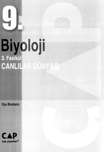BİYOLOJİ 3. FASİKÜL CANLILAR DÜNYASI Fotokopi GO - Tüm Sınavlarda Daha İleriye