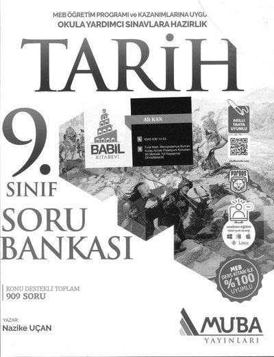 TARİH SORU BANKASI 909 SORU KONU DESTEKLİ Fotokopi GO - Tüm Sınavlarda Daha İleriye