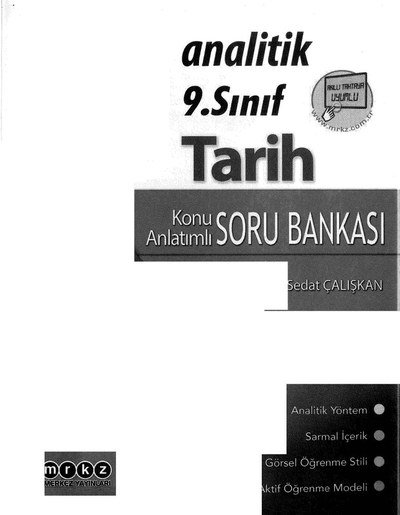 ANALİTİK KONU ANLATIMLI SORU BANKASI TARİH Fotokopi GO - Tüm Sınavlarda Daha İleriye