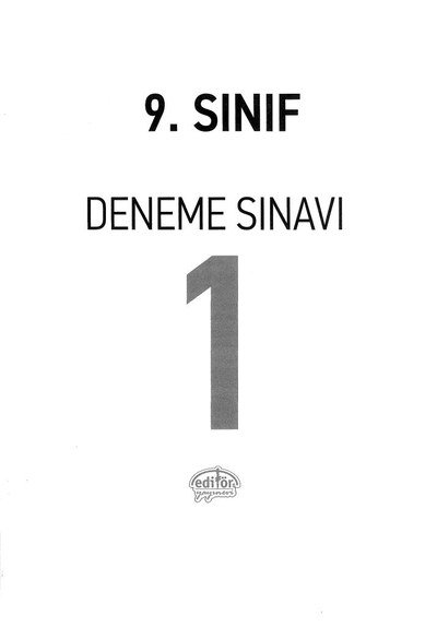 DENEME SINAVI 1 Fotokopi GO - Tüm Sınavlarda Daha İleriye