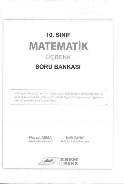 MATEMATİK ÜÇRENK SORU BANKASI Fotokopi GO - Tüm Sınavlarda Daha İleriye