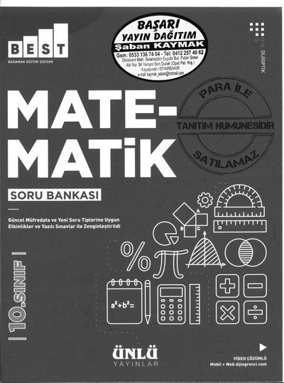 MATEMATİK SORU BANKASI Fotokopi GO - Tüm Sınavlarda Daha İleriye