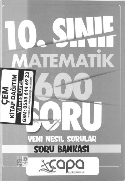 MATEMATİK 600 SORU YENİ NESİL SORULAR SORU BANKASI Fotokopi GO - Tüm Sınavlarda Daha İleriye