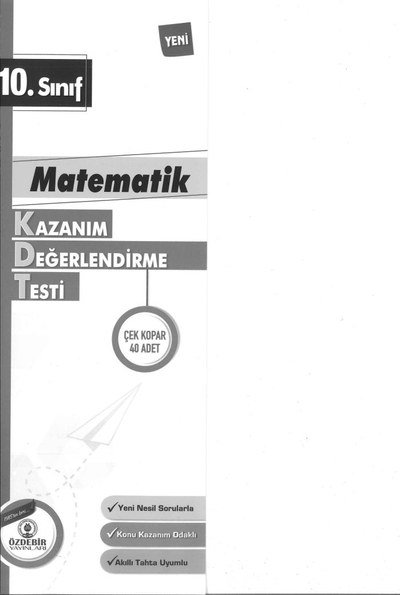 MATEMATİK KAZANIM DEĞERLENDİRME TESTİ Fotokopi GO - Tüm Sınavlarda Daha İleriye