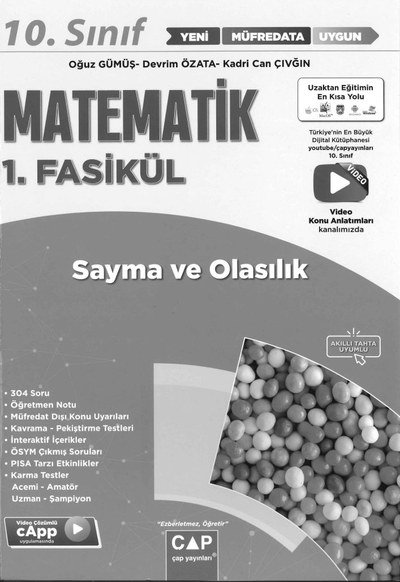 MATEMATİK 1 .FASİKÜL SAYMA VE OLASILIK Fotokopi GO - Tüm Sınavlarda Daha İleriye