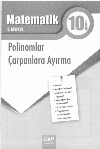 MATEMATİK 3. FASİKÜL POLİNOMLAR ÇARPANLARA AYIRMA Fotokopi GO - Tüm Sınavlarda Daha İleriye