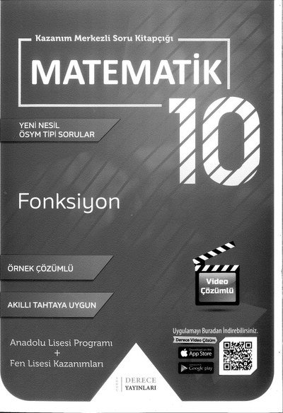 KAZANIM MERKEZLİ SORU KİTAPÇIĞI MATEMATİK FONKSİYON ÖRNEK ÇÖZÜMLÜ Fotokopi GO - Tüm Sınavlarda Daha İleriye