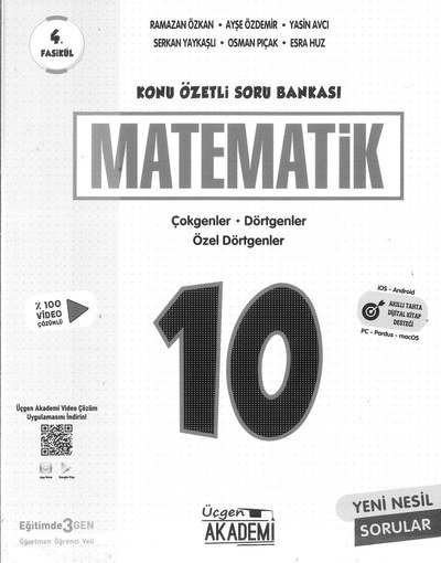 KONU ÖZETLİ SORU BANKASI MATEMATİK ÇOKGENLER DÖRTGENLER ÖZEL DÖRTGENLER Fotokopi GO - Tüm Sınavlarda Daha İleriye