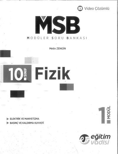 MODÜLER SORU BANKASI FİZİK Fotokopi GO - Tüm Sınavlarda Daha İleriye