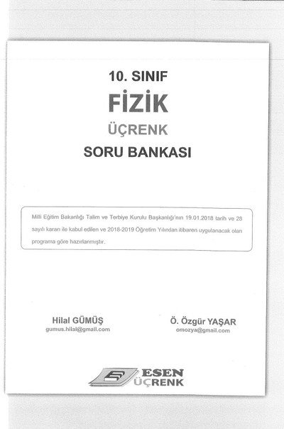 FİZİK ÜÇRENK SORU BANKASI Fotokopi GO - Tüm Sınavlarda Daha İleriye