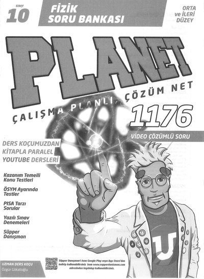 FİZİK SORU BANKASI PLANET ÇALIŞMA PLANLI ÇÖZÜM NET 1176 SORU Fotokopi GO - Tüm Sınavlarda Daha İleriye