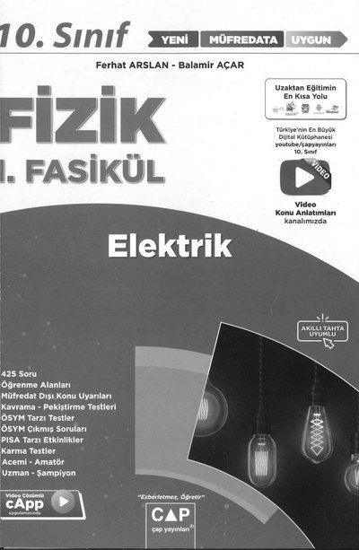 FİZİK 1. FASİKÜL ELEKTRİK Fotokopi GO - Tüm Sınavlarda Daha İleriye