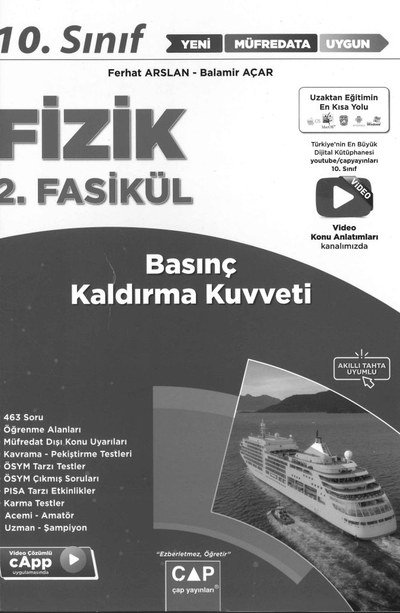 FİZİK 2. FASİKÜL BASINÇ VE KALDIRMA KUVVETİ Fotokopi GO - Tüm Sınavlarda Daha İleriye