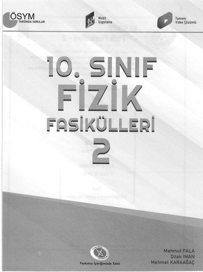 FİZİK FASİKÜLLERİ 2 Fotokopi GO - Tüm Sınavlarda Daha İleriye