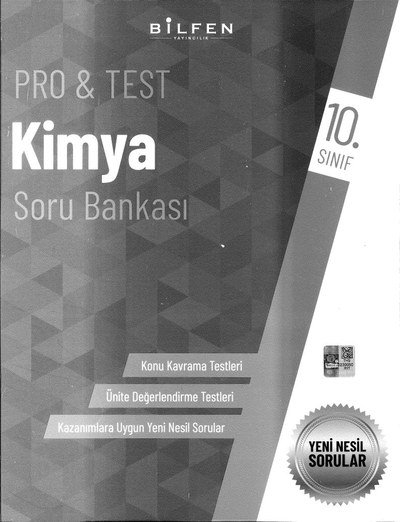 PRO & TEST KİMYA SORU BANKASI YENİ NESİL SORULAR Fotokopi GO - Tüm Sınavlarda Daha İleriye