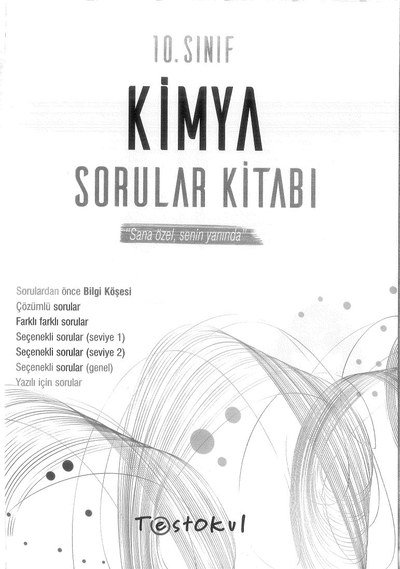 KİMYA SORULAR KİTABI SANA ÖZEL SENİN YANINDA Fotokopi GO - Tüm Sınavlarda Daha İleriye