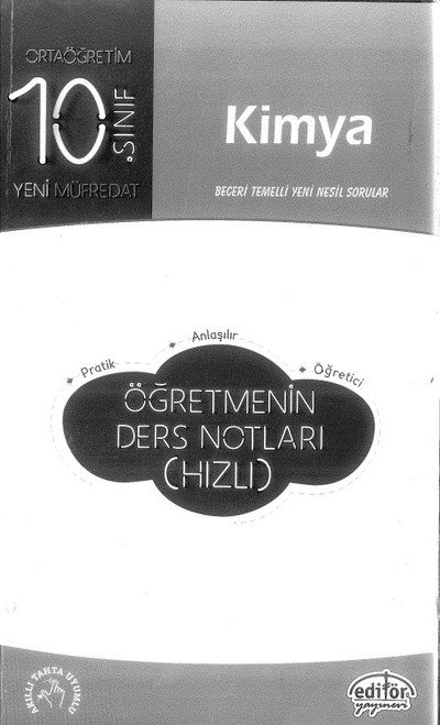 KİMYA ÖĞRETMENİN DERS NOTLARI (HIZLI) Fotokopi GO - Tüm Sınavlarda Daha İleriye