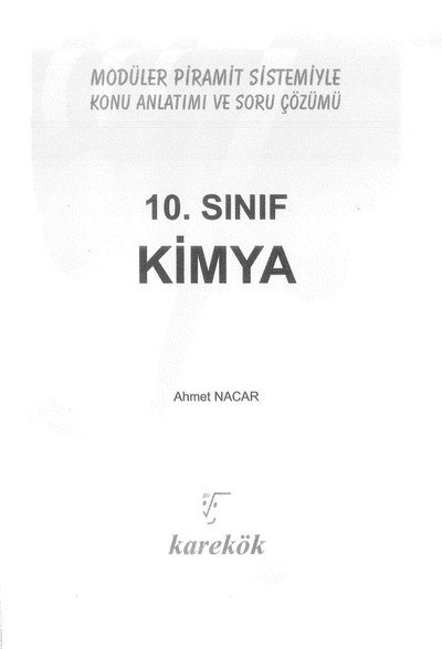 KİMYA MODÜLER PİRAMİT SİSTEMİYLE KONU ANLATIMI VE SORU ÇÖZÜMÜ Fotokopi GO - Tüm Sınavlarda Daha İleriye