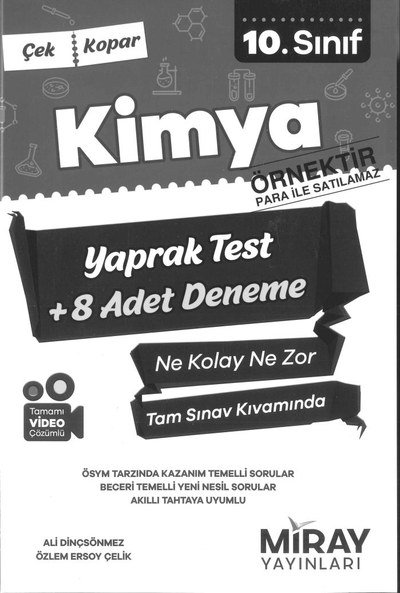 KİMYA YAPRAK TEST +8 ADET DENEME Fotokopi GO - Tüm Sınavlarda Daha İleriye