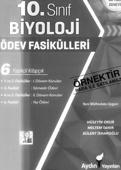 BİYOLOJİ ÖDEV FASİKÜLLERİ 6 FASİKÜL KİTAPÇIK Fotokopi GO - Tüm Sınavlarda Daha İleriye