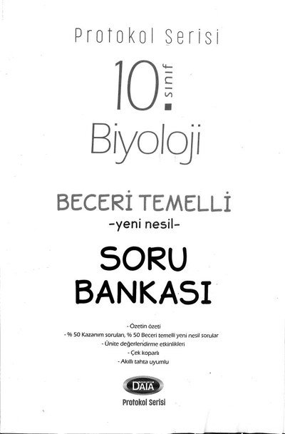 BİYOLOJİ BECERİ TEMELLİ SORU BANKASI Fotokopi GO - Tüm Sınavlarda Daha İleriye