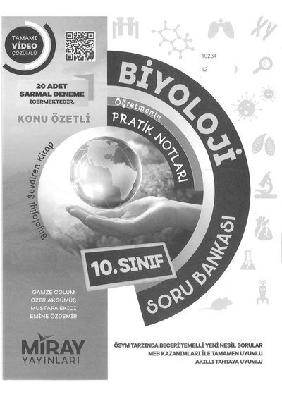 BİYOLOJİ ÖĞRETMENİN PRATİK NOTLARI SORU BANKASI KONU ÖZETLİ Fotokopi GO - Tüm Sınavlarda Daha İleriye