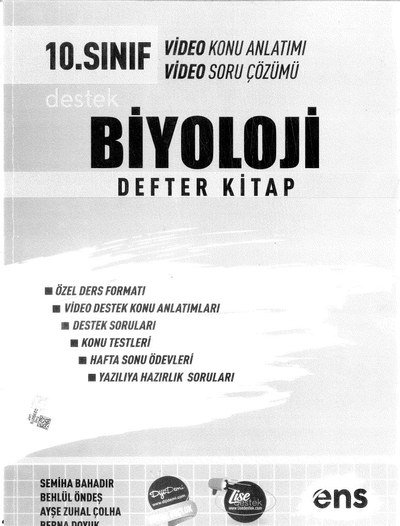 BİYOLOJİ DEFTER KİTAP KONU ANLATIMI SORU ÇÖZÜMÜ Fotokopi GO - Tüm Sınavlarda Daha İleriye