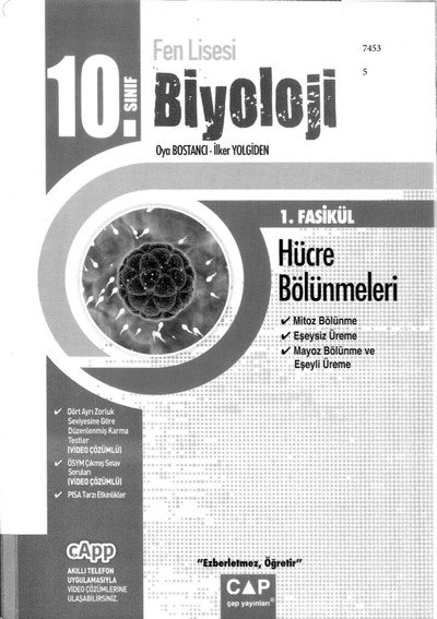 BİYOLOJİ 1. FASİKÜL HÜCRE BÖLÜNMELERİ Fotokopi GO - Tüm Sınavlarda Daha İleriye