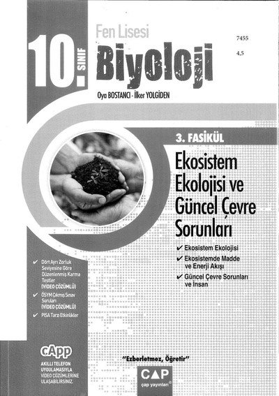 BİYOLOJİ 3. FASİKÜL EKOSİSTEM EKOLOJİSİ VE GÜNCEL ÇEVRE SORUNLARI Fotokopi GO - Tüm Sınavlarda Daha İleriye