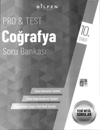 PRO & TEST COĞRAFYA SORU BANKASI Fotokopi GO - Tüm Sınavlarda Daha İleriye