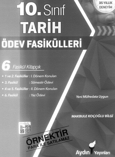 TARİH ÖDEV FASİKÜLLER 6 FASİKÜL KİTAPÇIK Fotokopi GO - Tüm Sınavlarda Daha İleriye