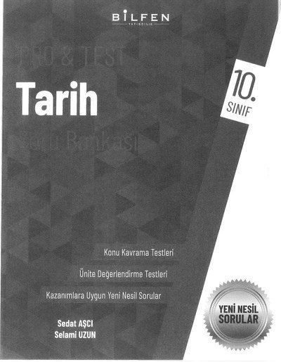 PRO & TEST TARİH SORU BANKASI KONU KAVRAMA TESTLERİ Fotokopi GO - Tüm Sınavlarda Daha İleriye